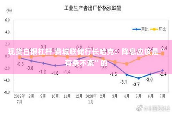 现货白银杠杆 费城联储行长哈克：降息应该是“有条不紊”的