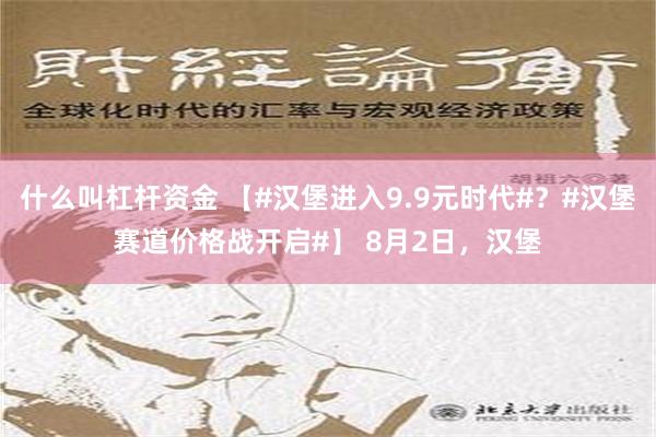 什么叫杠杆资金 【#汉堡进入9.9元时代#？#汉堡赛道价格战开启#】 8月2日，汉堡