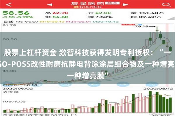 股票上杠杆资金 激智科技获得发明专利授权：“一种GO-POSS改性耐磨抗静电背涂涂层组合物及一种增亮膜”