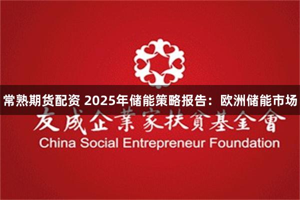 常熟期货配资 2025年储能策略报告：欧洲储能市场